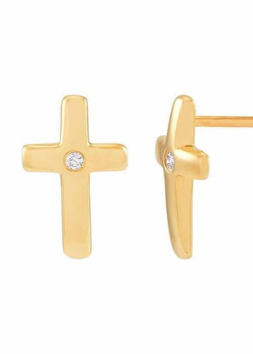 Aretes Cruz Oro