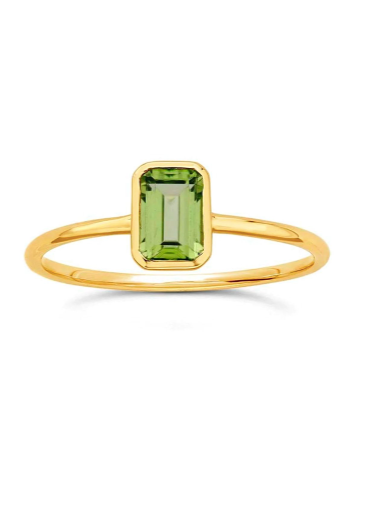 Anillo Peridoto Oro 14k