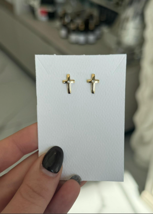 Aretes Cruz Oro