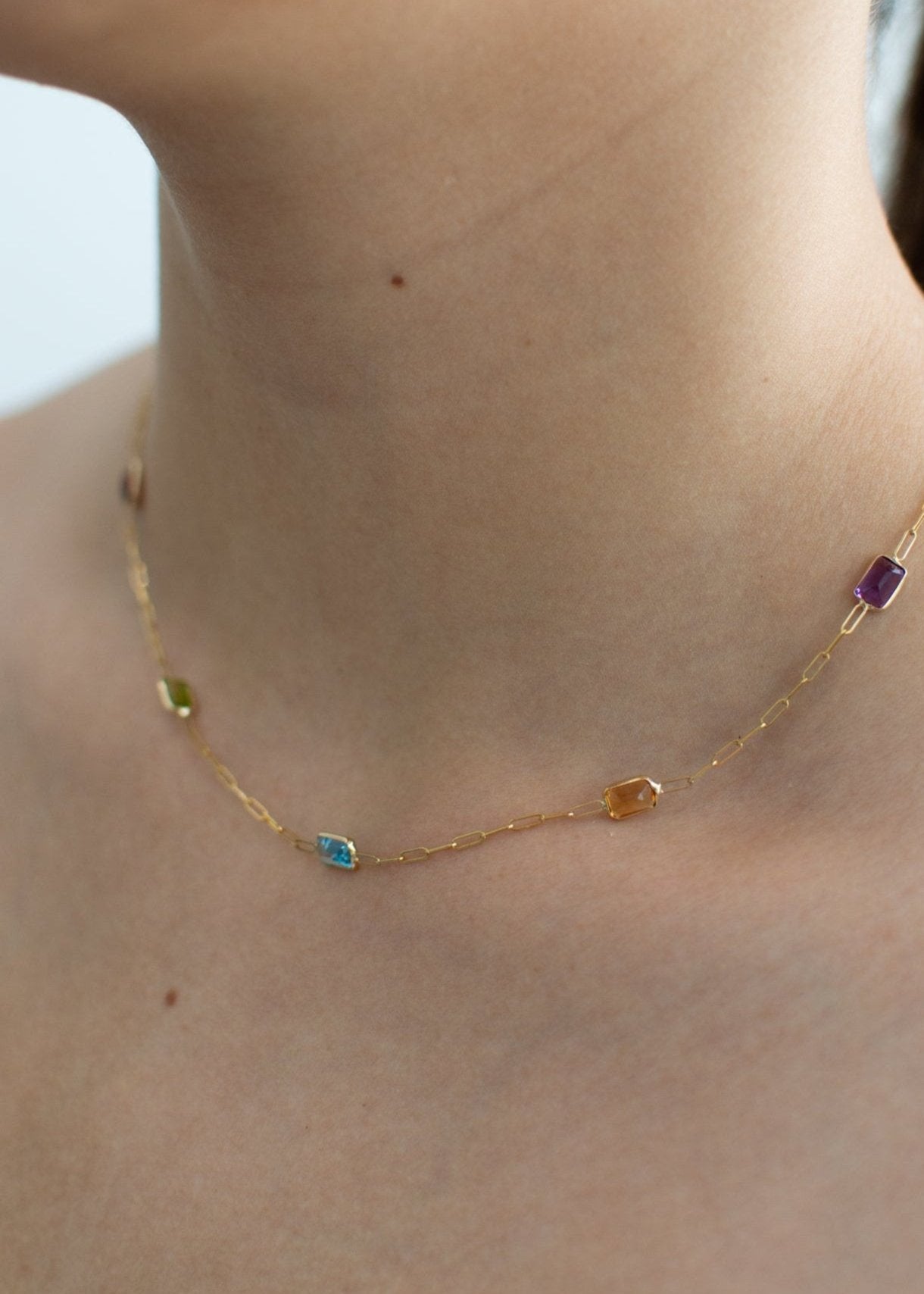 Collar Baguette Rainbow