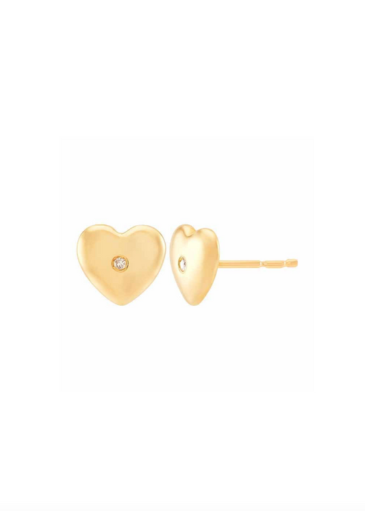 Aretes Corazón Oro