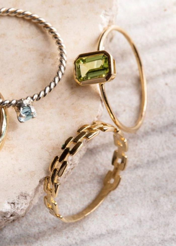 Anillo Peridoto Oro 14k